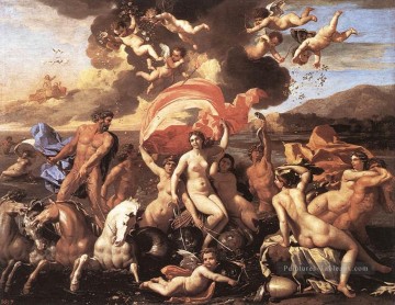 Le triomphe de Neptune classique peintre Nicolas Poussin Peinture à l'huile